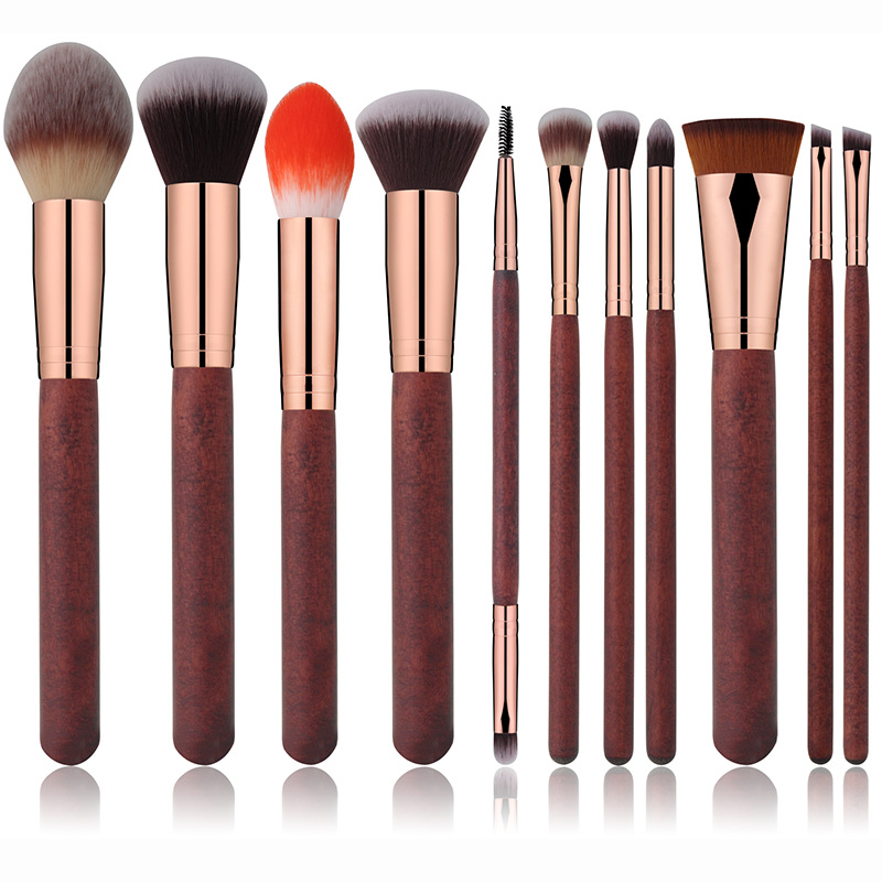 Quality synthetic hair 11 piece makeup brushes set