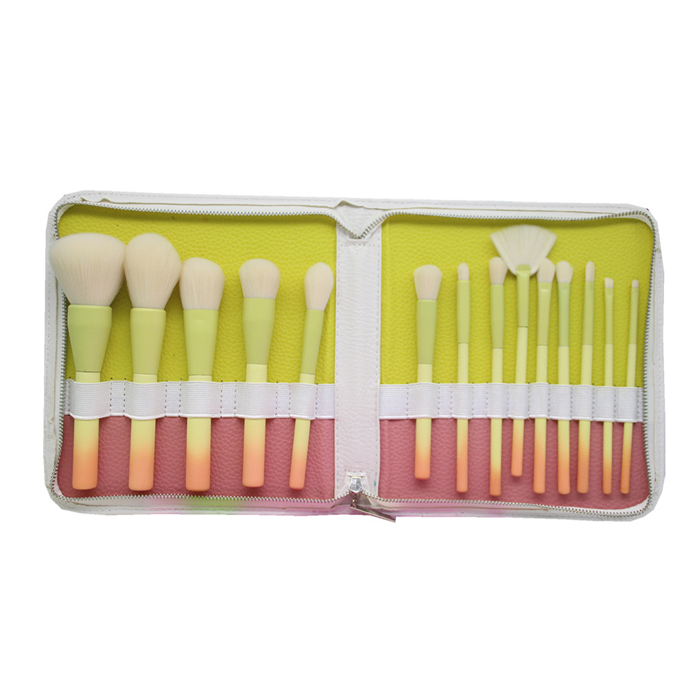 Soft synthetic hair 14 piece makeup brushes set