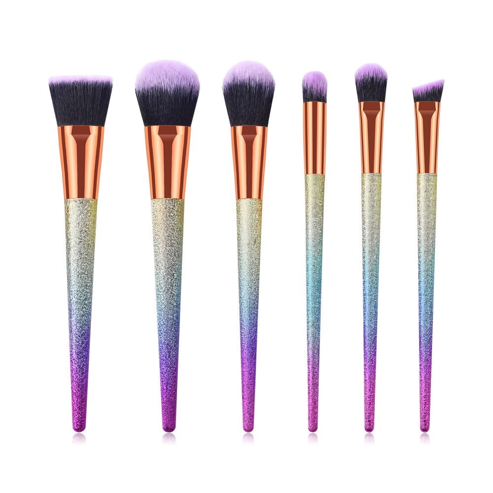 Essential 6 piece makeup brushes set